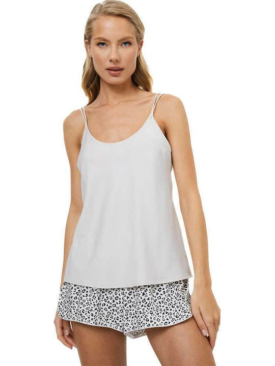 Aruelle Aruelle Damen Schlafanzug Set Sommer Schwarz Weiß