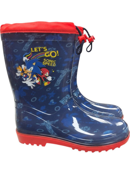 Cizme de ploaie pentru copii Sonic albastre