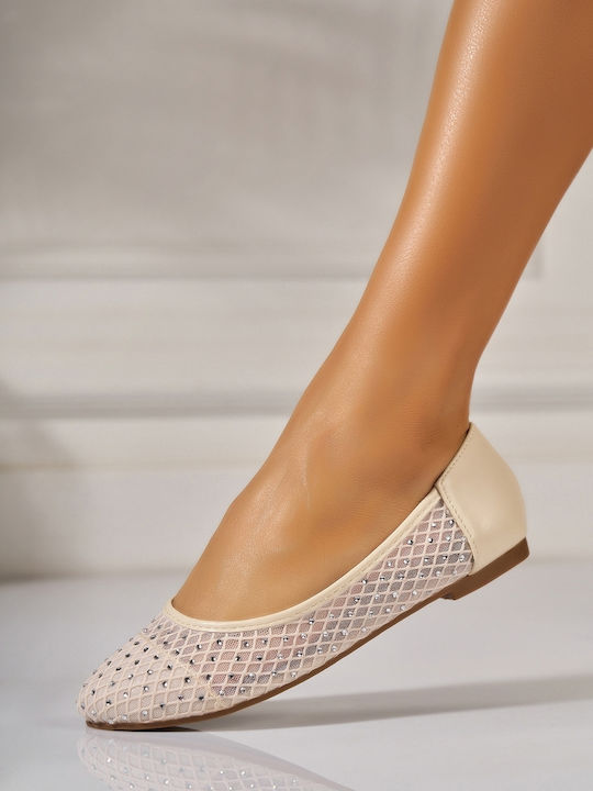 Sesko Γυναικείες Μπαλαρίνες Beige
