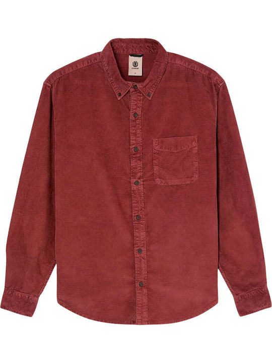 Long Sleeve Corduroy Shirt in Regular Fit Apple Butter