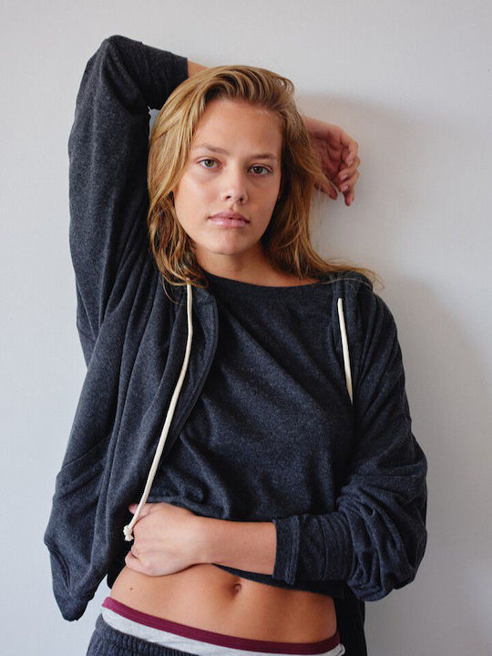 Carbon Melange Hooded Sweatshirt