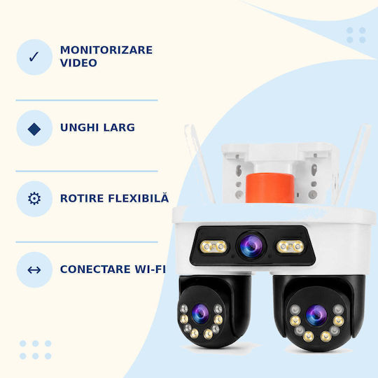 FOX385938 Cameră de Supraveghere IP Duală Wi-Fi Impermeabilă
