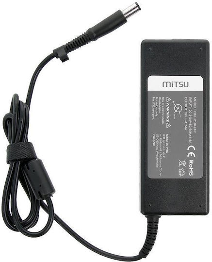 Mitsu Laptop Charger 90W 19V 4.74A for HP with Detachable Power Cable