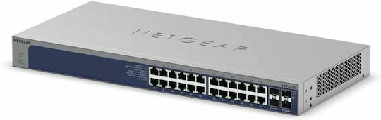NetGear XS724TM Управление на L2 / L3 Switch с 24 Портове Гигабитови (10Gbps) Ethernet и 4 SFP Портове