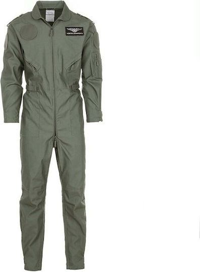 Salopetă de Pilot în Stil Militar Verde OD Fostex Garments Pilot Suit Coverall