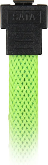 Sharkoon 7 Pini SATA III - Cablu 7 Pini SATA III Unghiular (90°) 0.6m Verde