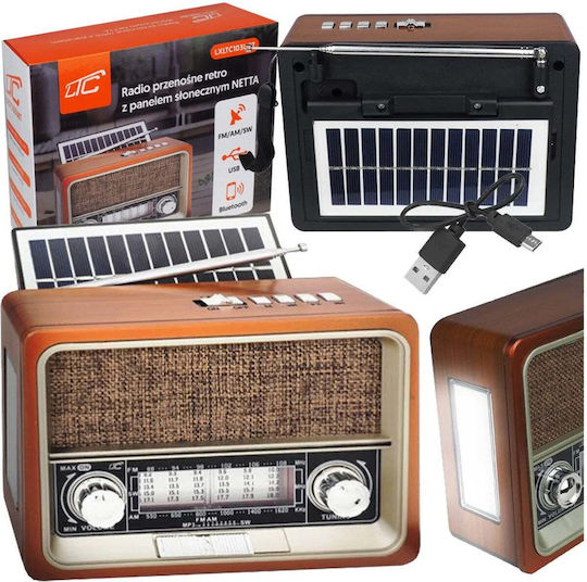 AM 104893 Retro Φορητό Ραδιόφωνο Επαναφορτιζόμενο με USB