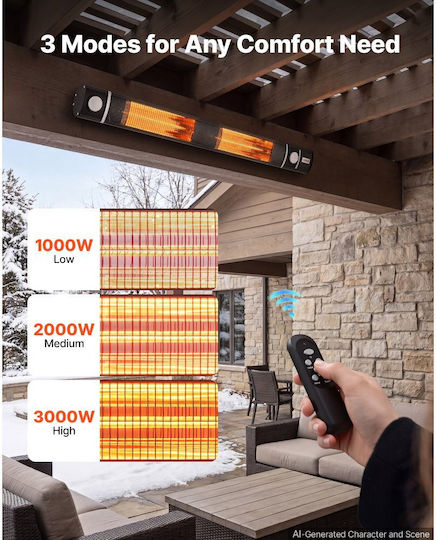 Vevor Încălzitor Electric cu Infraroșu cu Putere de 3 kW
