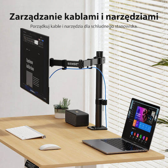 SENSE7 Suport de Birou pentru Monitor de până la 32" cu Braț (960592)