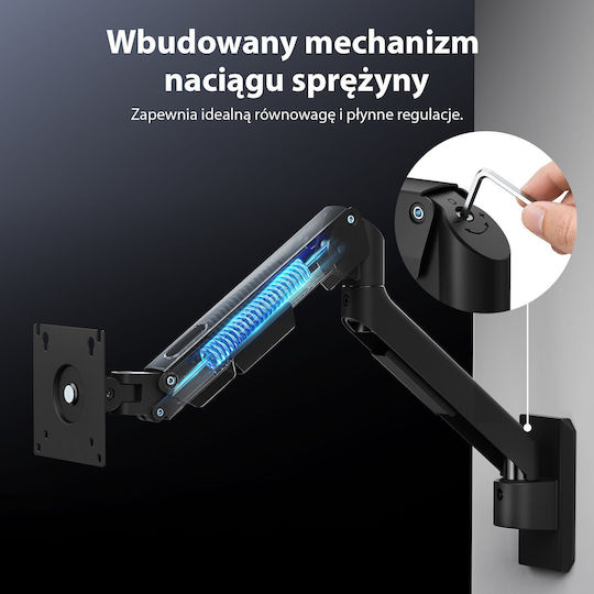 SENSE7 Επιτοίχια Βάση Οθόνης έως 32" με Βραχίονα (223343)