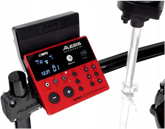 Alesis Електронни Барабани Nitro Ultimate в Черен Цвят със Стол, Слушалки и Палки