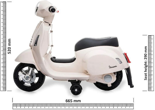 Детски Електрически Мотор Vespa, Бял, за Възраст 1,5+ Години