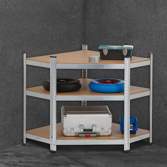 Relaxdays Galvanized Corner Heavy-duty Shelf 5 Levels