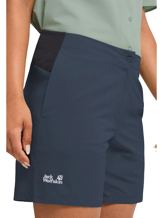 Jack Wolfskin Pantaloni Scurți de Drumeție pentru Femei Albaștri