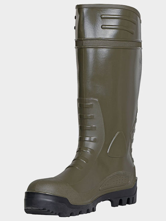 Stenso Rutschfest Arbeitssicherheitsstiefel mit Fell Grün