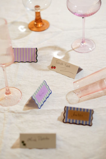 Stripes Καρτελάκια Θέσεων Τραπεζιού 24 Τμχ Place Cards Here's How