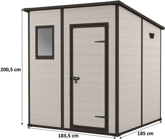 Πλαστική Αποθήκη Κήπου 1.83x1.85x2m Πλαστική Αποθήκη Κήπου 1.83x1.85x2m
