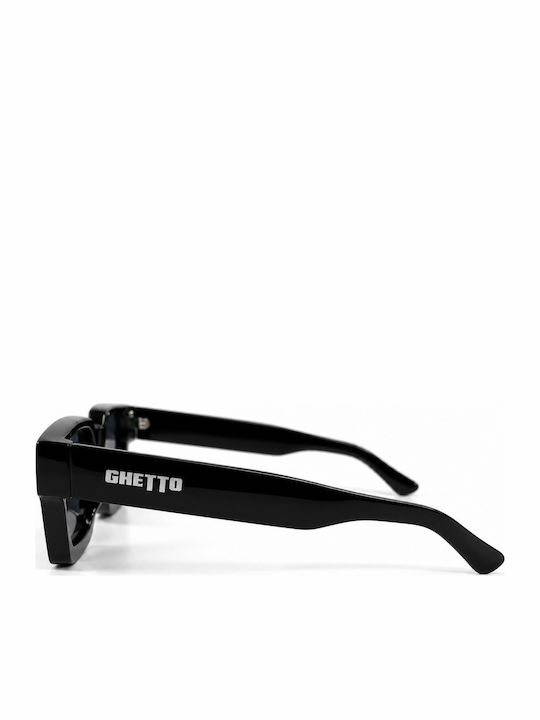 Unisex Sonnenbrille mit Schwarz Gestell und Schwarz Linse