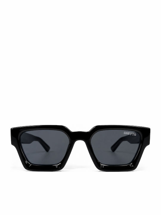 Unisex Sonnenbrille mit Schwarz Gestell und Schwarz Linse