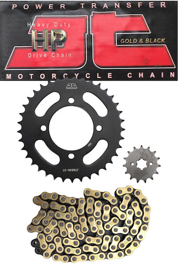 Chain Sprockets 428hp 15t 37t Yamaha Crypton 105 Black Gold Jt