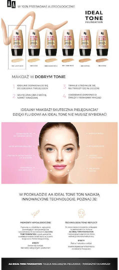 Aa Make Up Ideal Tone Foundation Perfect Fit 103 Light Beige 30ml