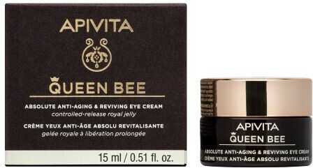 Apivita Queen Bee Κρέμα Ματιών για Αντιγήρανση , Μαύροι Κύκλοι & Σύσφιξη 15ml