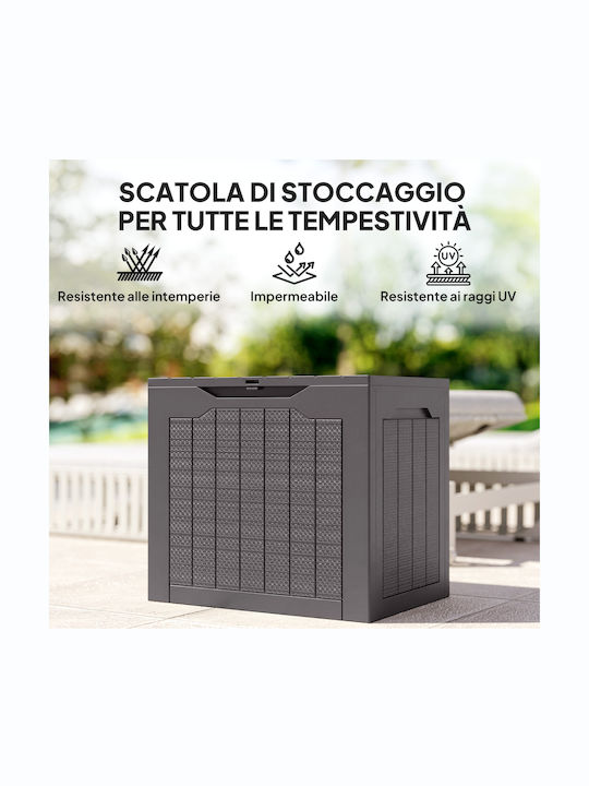 Outsunny Brown Polypropylene Outdoor Storage Box L56xW41xH50cm
