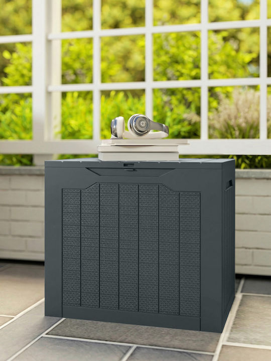 Outsunny Grey Polypropylene Outdoor Storage Box L56xW41xH50cm