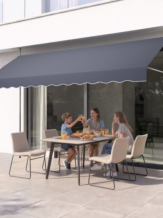Vevor Τέντα Βεράντας Γκρι 4x3.1m