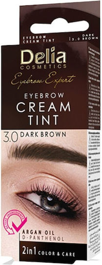 Delia Cosmetics Vopsea Henna pentru Sprâncene Iluminator Dark Brown 3