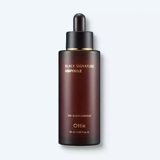 Black Signature Ampulă Serum Calmante și Hidratante pentru Față cu Secreție de Melc și Acid Hialuronic pentru Strălucire 50ml
