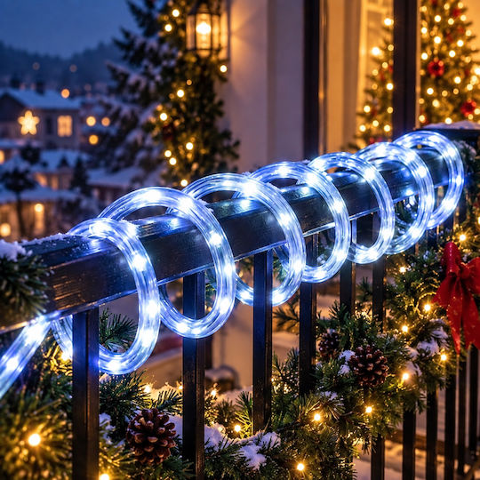 Cold White Christmas Tube Light with Programs 10m