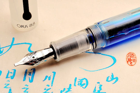 Opus 88 Broad Transparent Fountain Pen with Black Ink