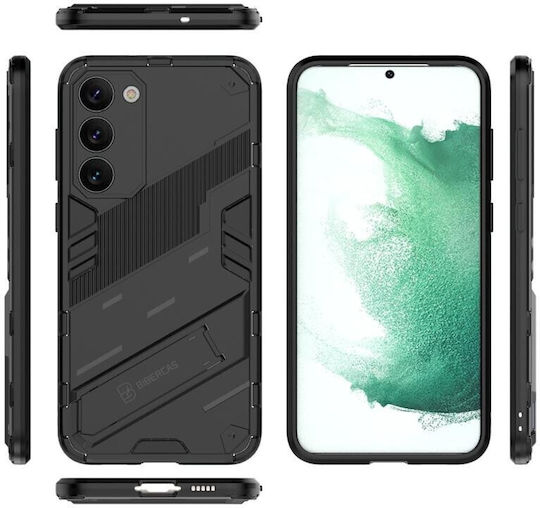 Punk Armor Твърд Калъф със Стойка Черен Samsung Galaxy S23 Plus 5g