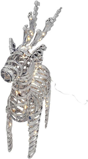 Koopman Illuminated Christmas Figure Reindeer Silver Height 34 cm