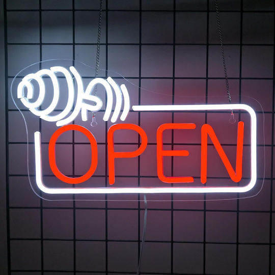 Neon Decorative Light Gym Open LED 40x30 cm Neon Decorative Light Gym Open LED 40x30 cm