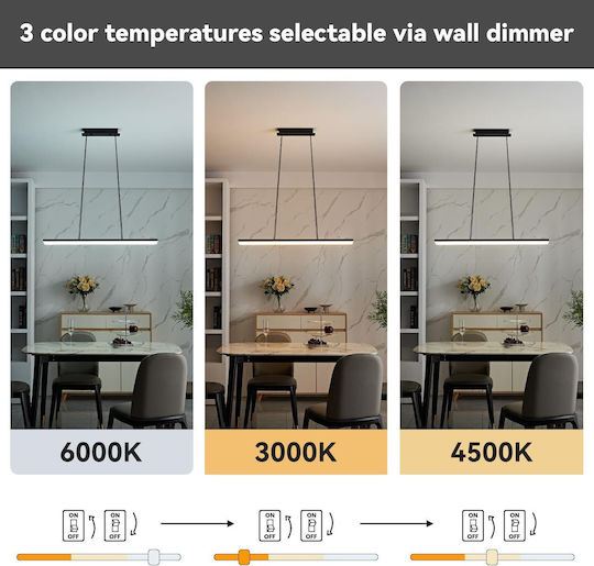 Lampa LED Κρεμαστό Φωτιστικό Μαύρο 95x13εκ. Lampa LED Κρεμαστό Φωτιστικό Μαύρο 95x13εκ.