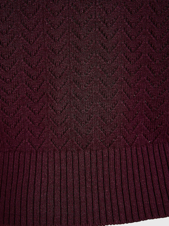 Women's Long Sleeve Purple Sweater