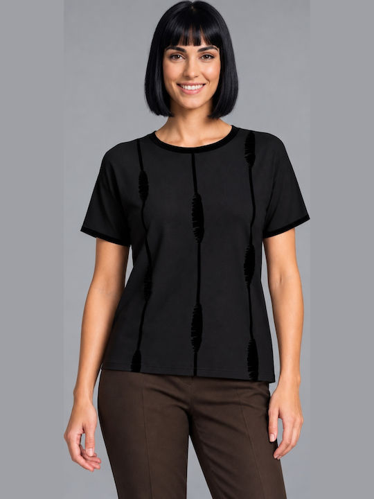Top Crop de Damă Negru
