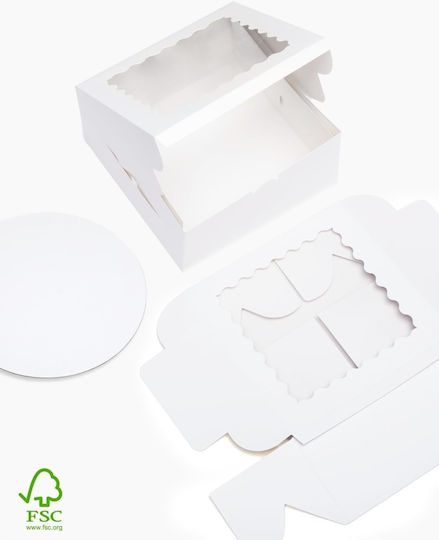 Set mit 5 Boxen 5x5 cm für Kuchen