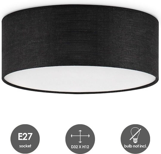 Lampa Plafonieră de Tavan 32 cm Neagră