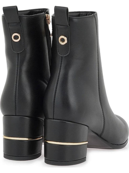 Damen-Stiefeletten mit Mittelhohem Absatz Schwarz