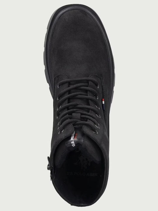 Damen-Kampfstiefeletten mit Mittelhohem Absatz Schwarz