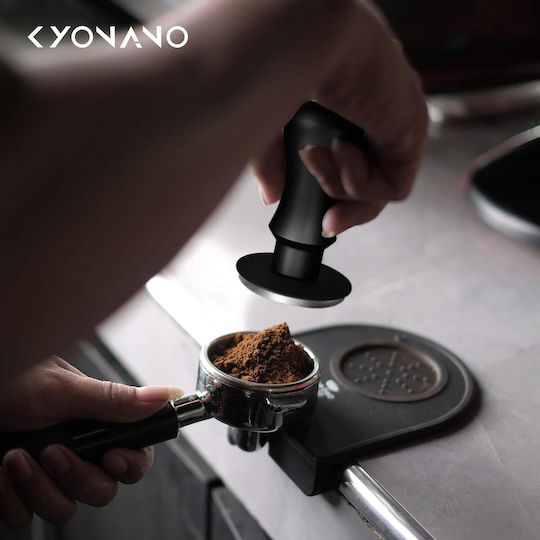 Espresso Πατητήρι με Επίπεδη Επιφάνεια 51mm σε Μαύρο Χρώμα