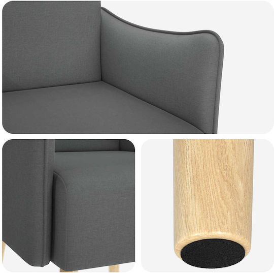Dunkelgrauer Relaxsessel 60x65x76 cm Dunkelgrauer Relaxsessel 60x65x76 cm