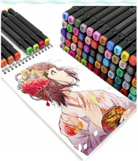 Set de Markere cu Alcool 168 de Culori