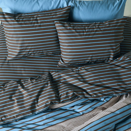 Kentia Esra Σετ Παπλωματοθήκη Βαμβακερή 165x245cm Μονή με Μαξιλαροθήκη Esra 01