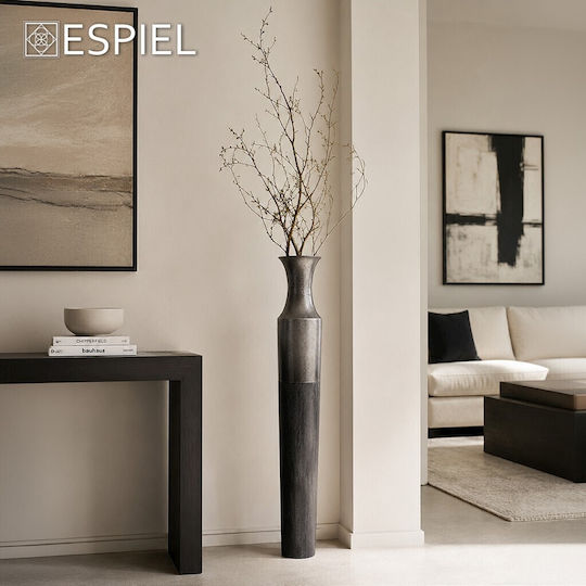 Trends Metallic Grey Floor Vase 14x14xH106.5cm Trends Metallic Grey Floor Vase 14x14xH106.5cm