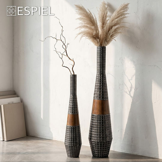 Trends Metallic Grey Floor Vase Φ12.7xH61cm