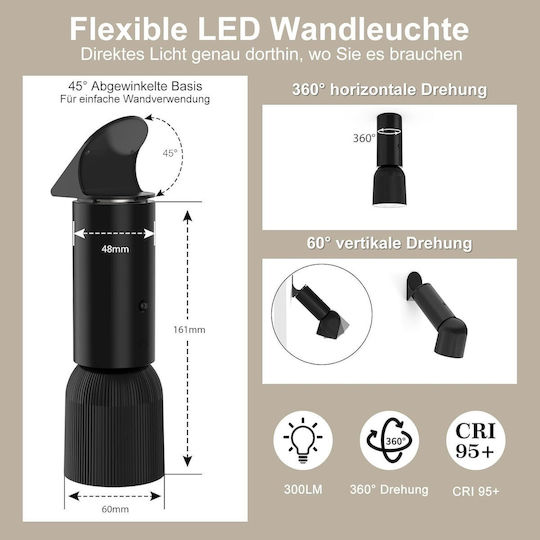 Lampa LED-Spot mit 10 Leuchten in Schwarz
